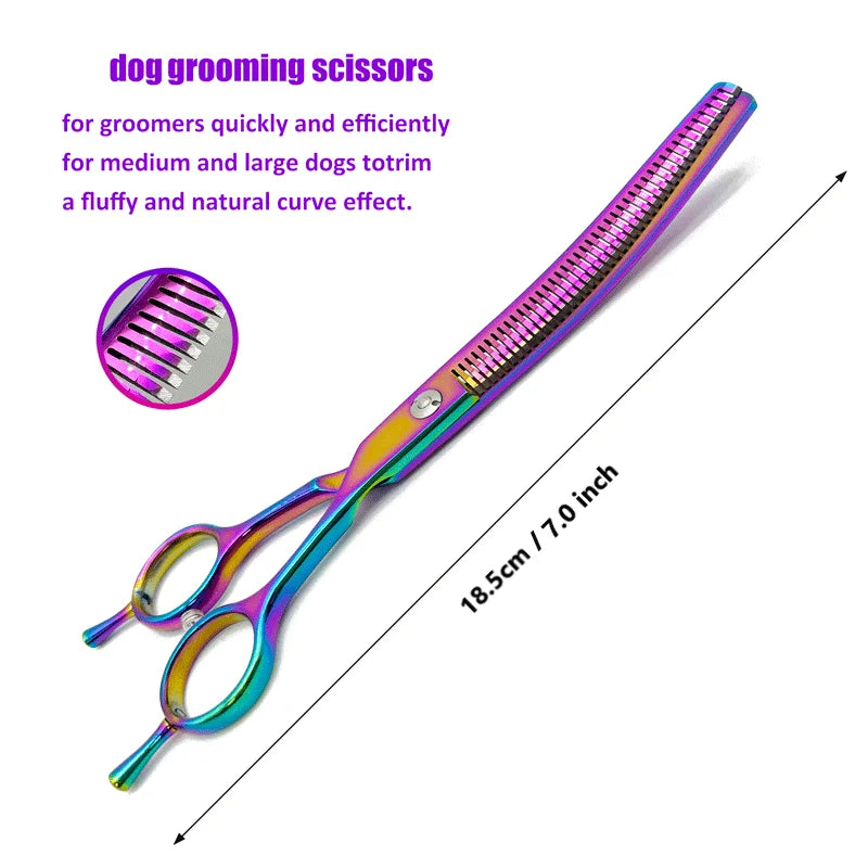 Colorful Curved Thinning Shears