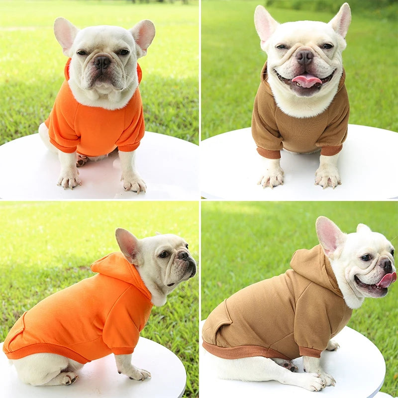 Fleece Dog Clothes - Warm Vest Hoodie