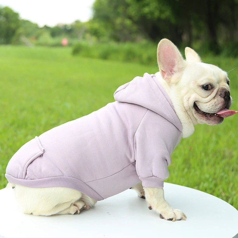 Fleece Dog Clothes - Warm Vest Hoodie