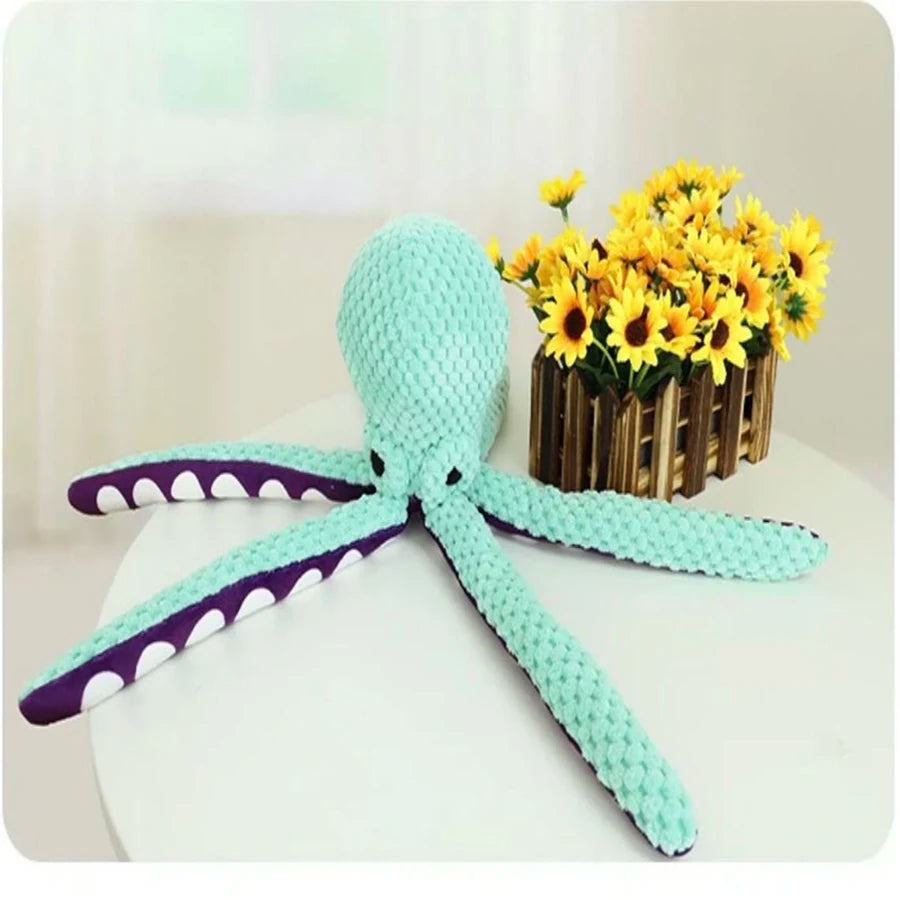 Dog pet plush octopus toy